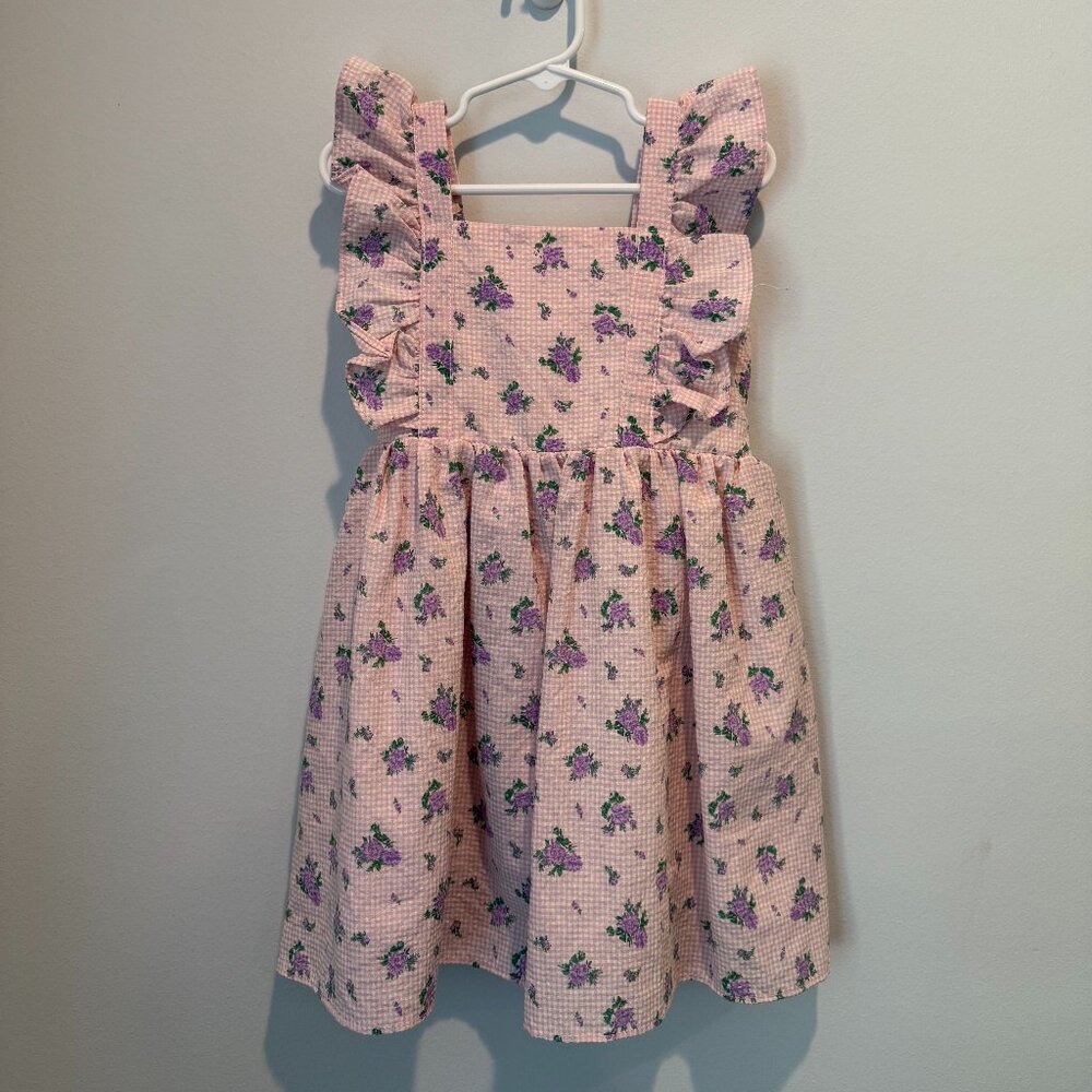 Popatu Floral Cotton Pinafore Dress - 4T